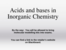 A lecture on Acids and Bases incorporating zapper questions