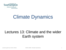 L13 Climate and the wider Earth System